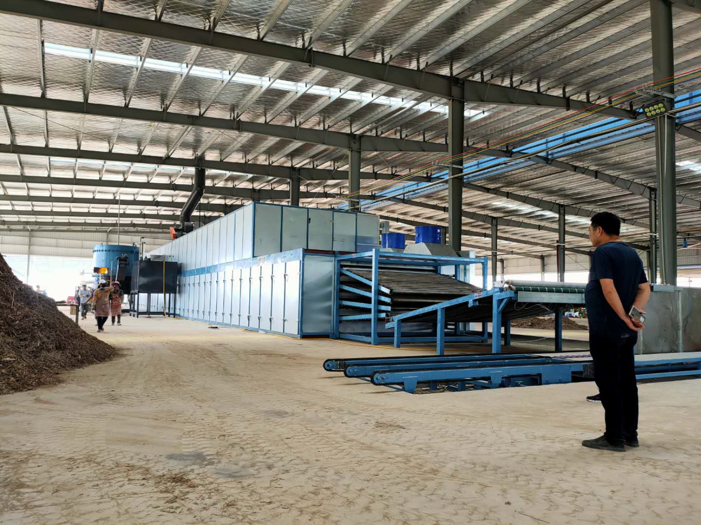 Роликовая сушилка для шпона