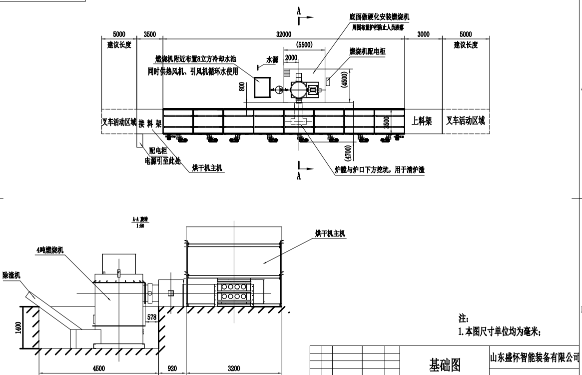 Схема фундамента оборудования Схема фундамента оборудования