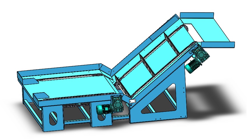 Подающий транспортер на окорочный станок